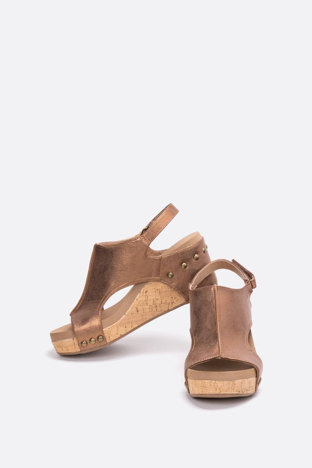 Corkys Footwear - The Carley Faux Leather Wedge Sandal