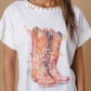 All Us - Splatter Boots Hi-Lo Tee
