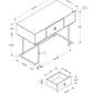 Computer Desk For Home Office, Glossy, Storage Drawer