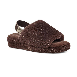 Ugg - Sandália Fluff Yeah Metálica Brilho Feminino