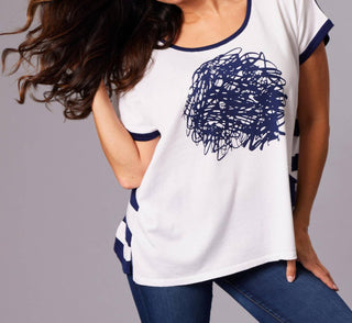 Angel Apparel - Abstract Oversized Top