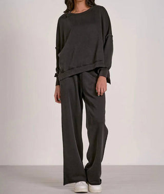 Elan - Calças largas com cós elástico