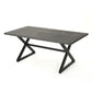 Rolando Outdoor Aluminum Dining Table With Steel Frame