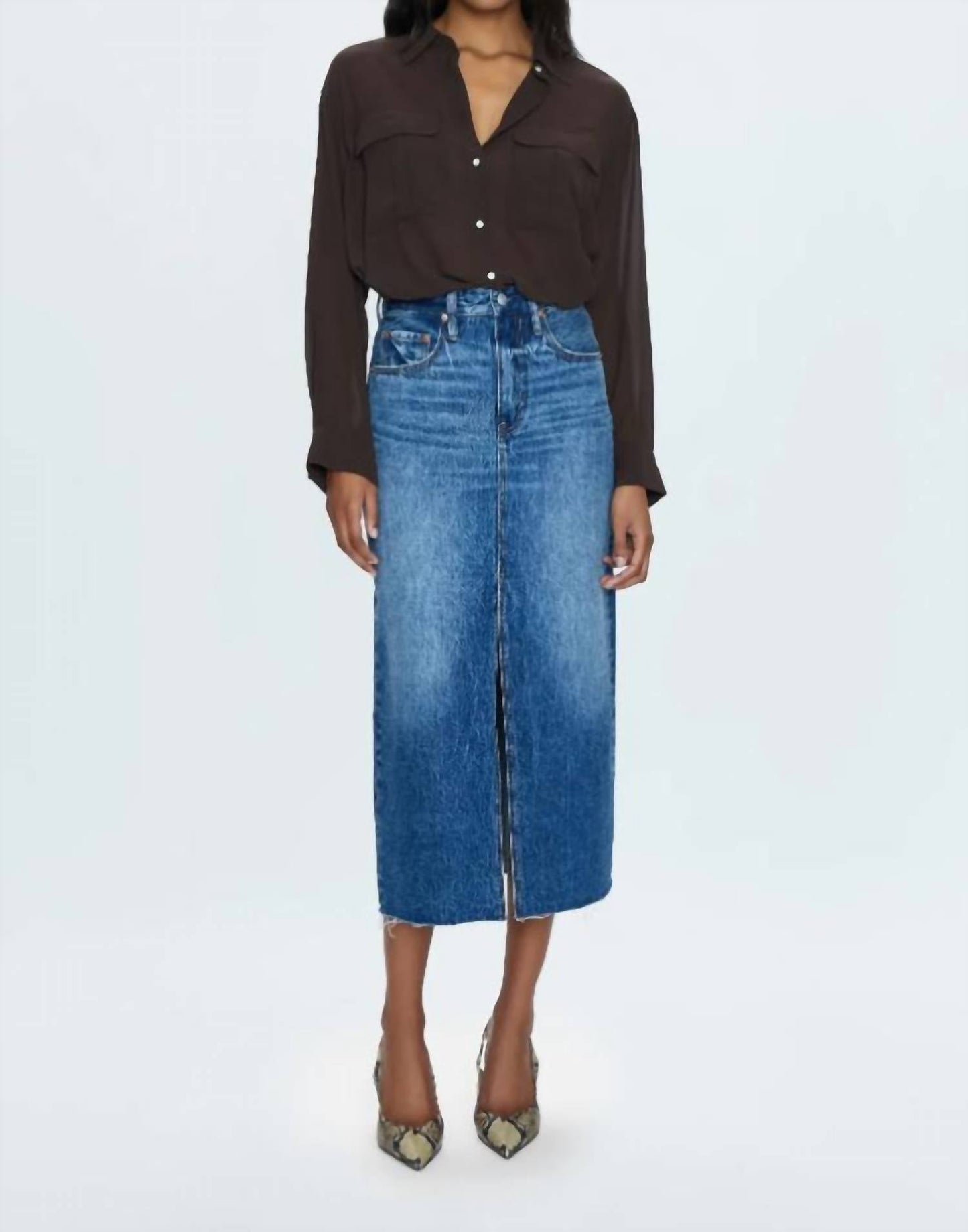 Pistola - Alice Denim Midi Skirt