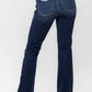 Judy Blue - High Waist Rayed Hem Bootcut Jeans