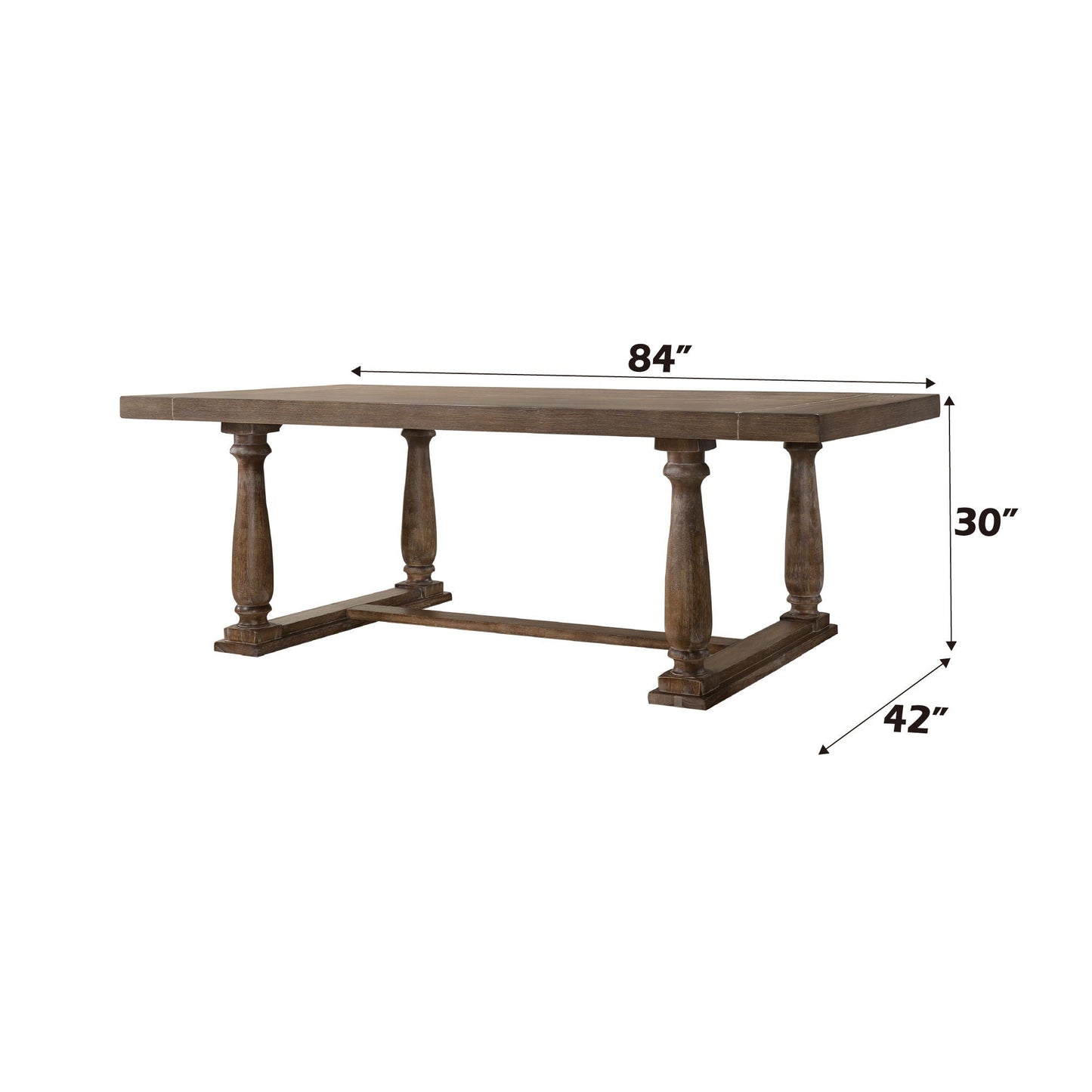 Bernard Weathered Dining Table