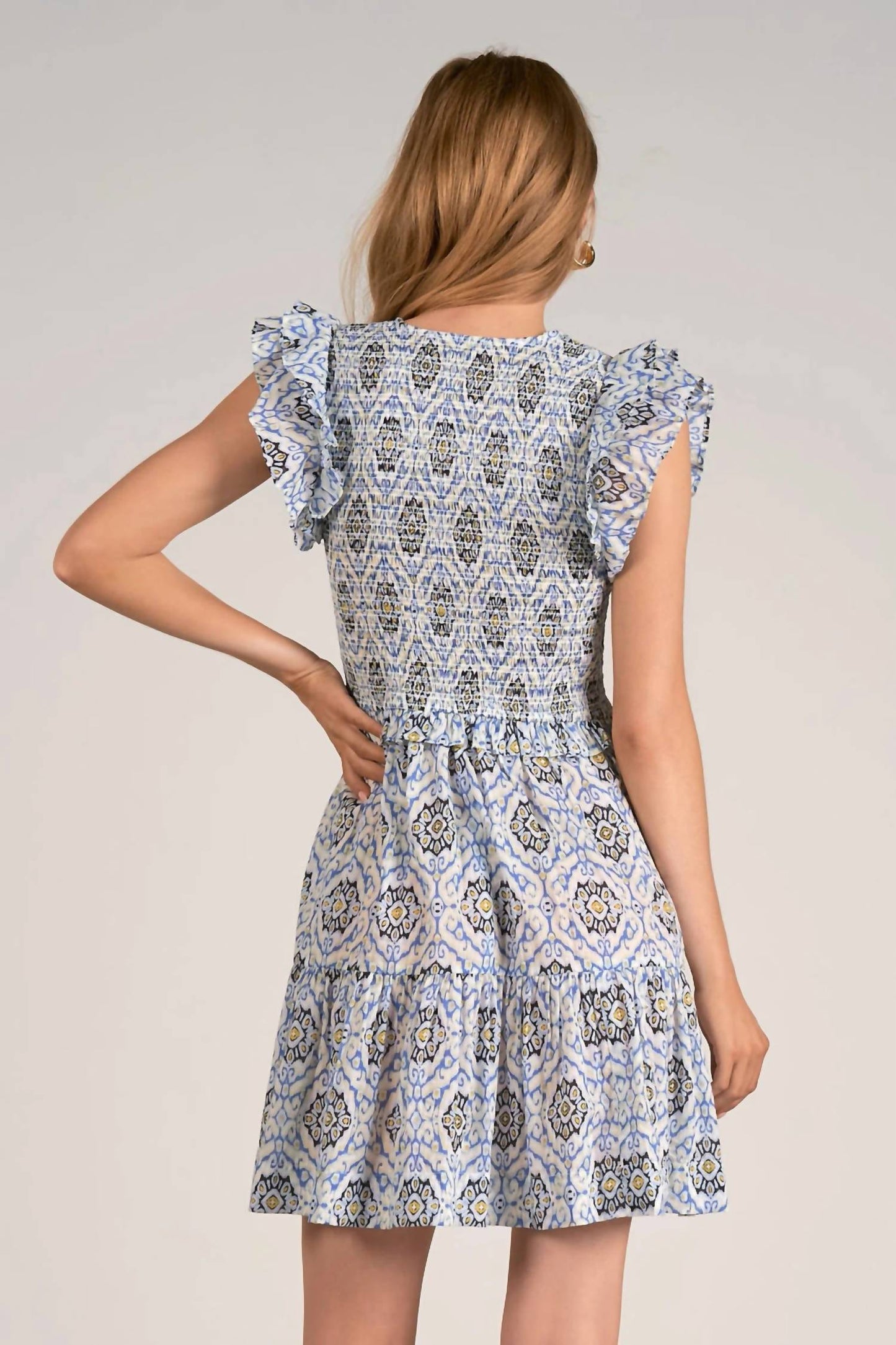 Elan - Ruffle Sleeve Mini Dress