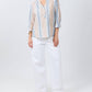 Billy T - Belize Stripe Roll Tab Sleeve Popover Shirt
