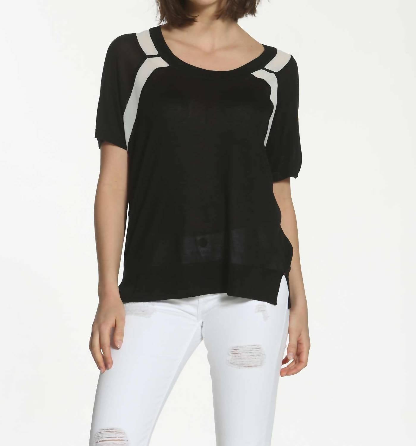 Label+Thread - Sheer Trim Scoop Top