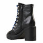 Steve Madden - Women's Leather Stacked Heel Platform Hiker Lace Up Side Zip Bootie