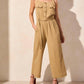 Tribal - Sleeveless Button-front Gauze Jumpsuit