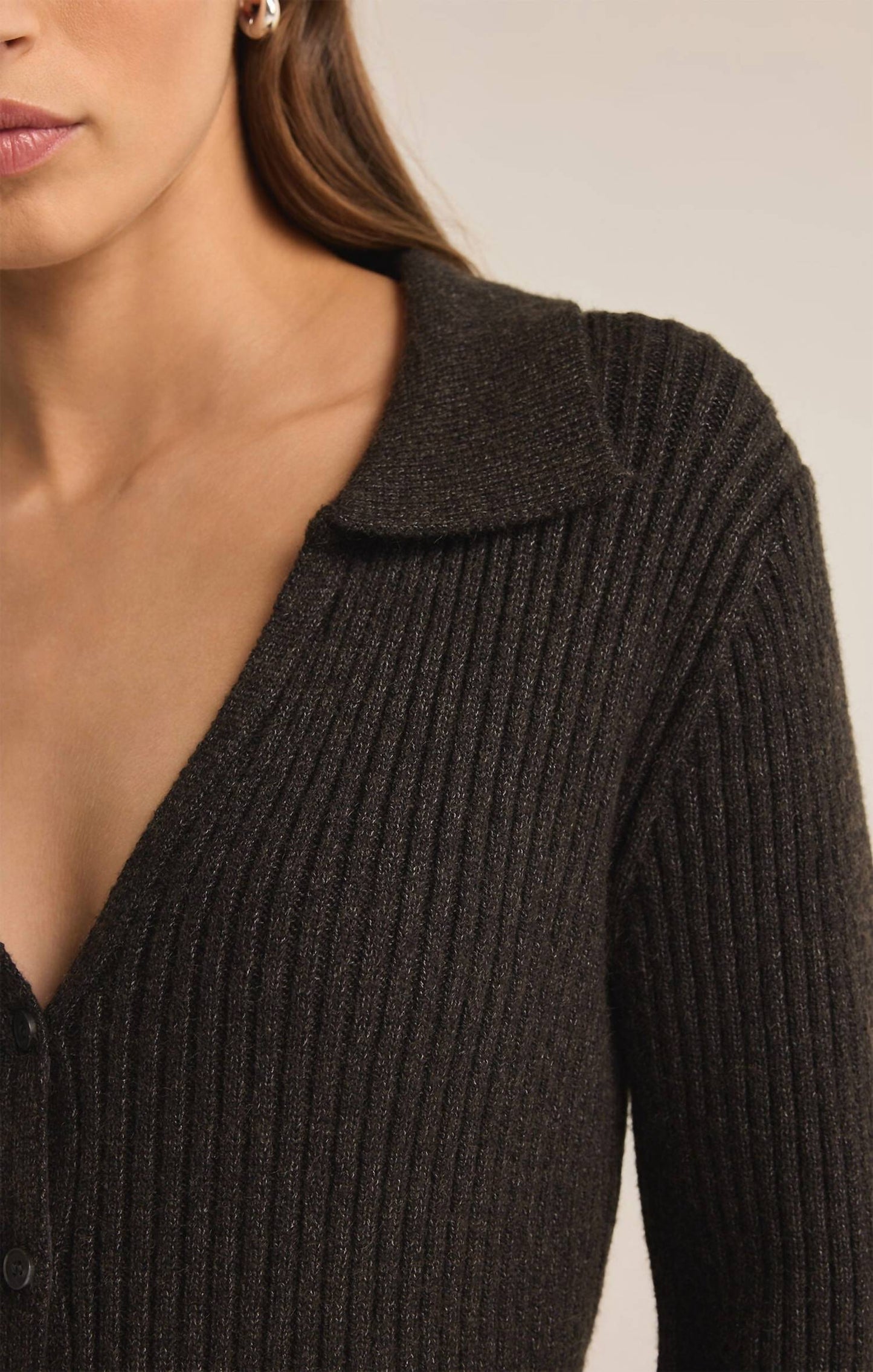 Z Supply - Rina Button Up Rib Sweater
