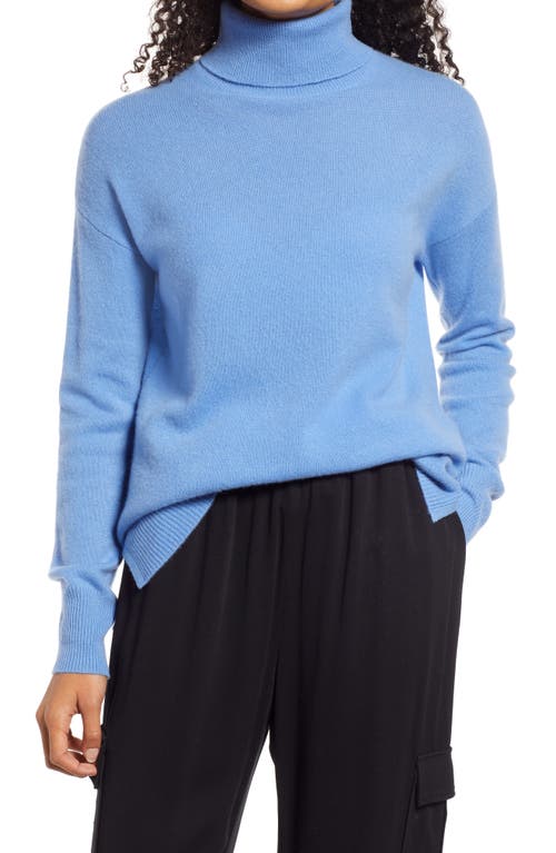 Nordstrom Cashmere Turtleneck Sweater - Blue Azurine