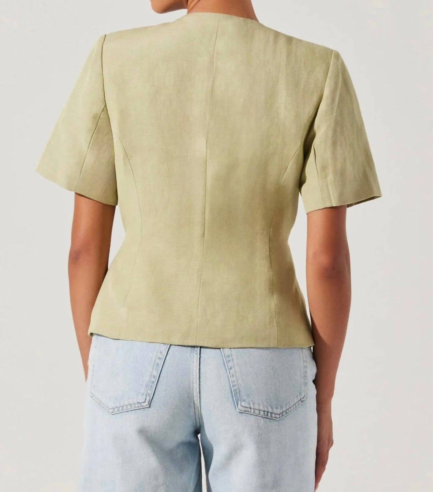 Astr - Saige Cutaway Linen Blend Jacket