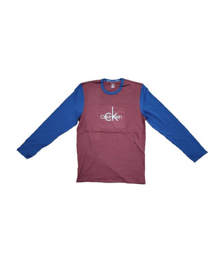 Calvin Klein - Camisa de dormir masculina de manga comprida