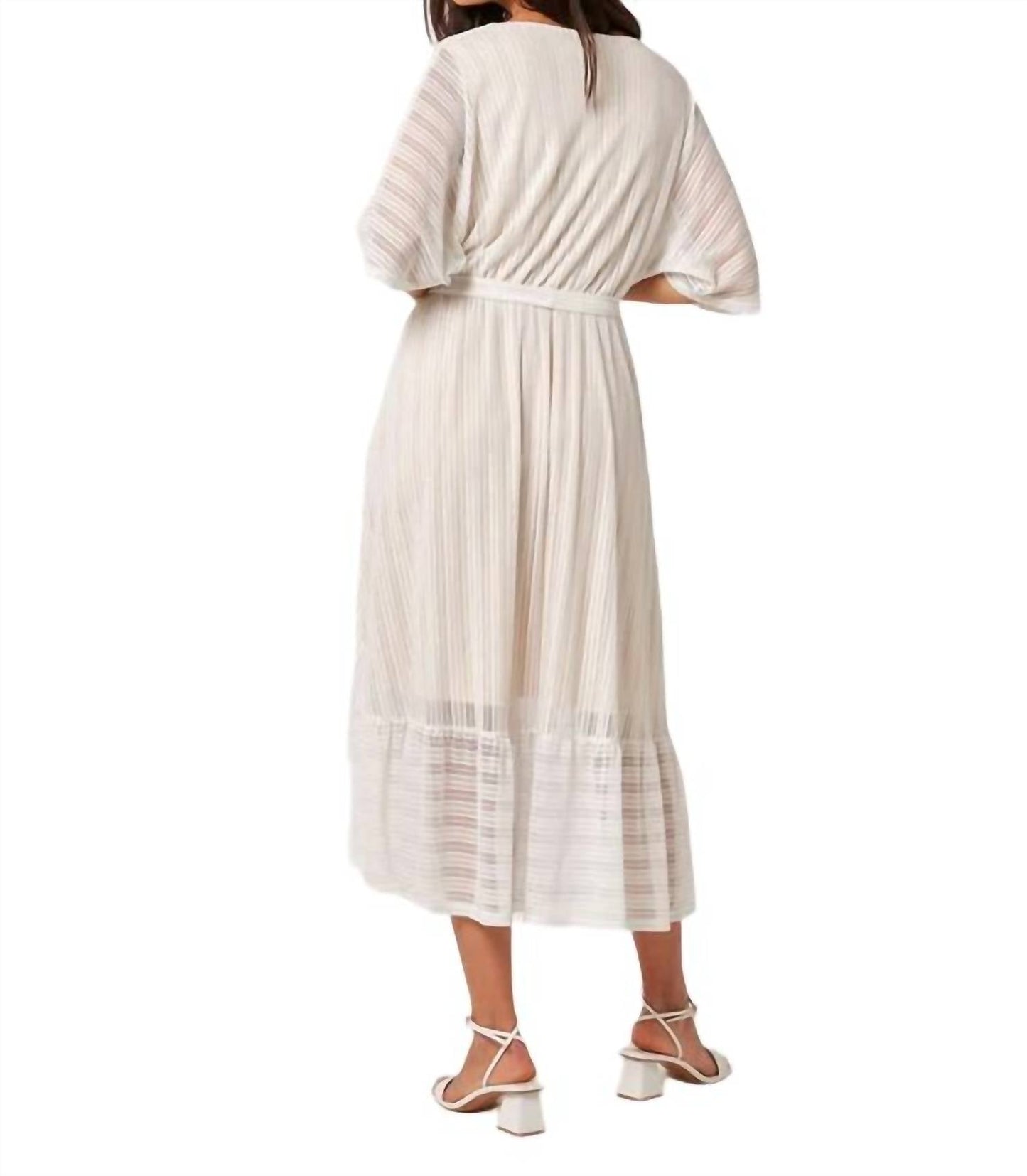 Apricot - Lurex Mesh Kimono Maxi Dress