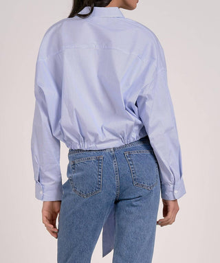 Elan - Blusa listrada com amarração frontal