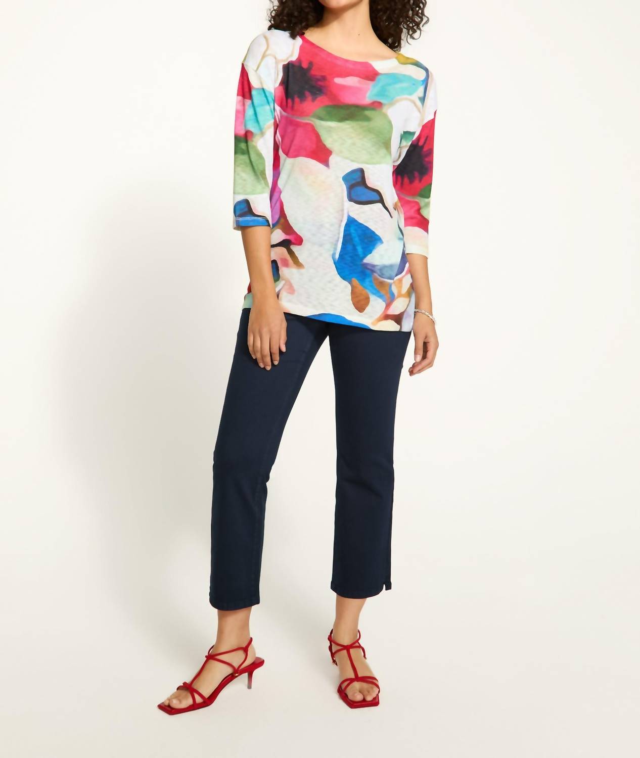 Fdj - Drop Shoulder Boat Neck Top