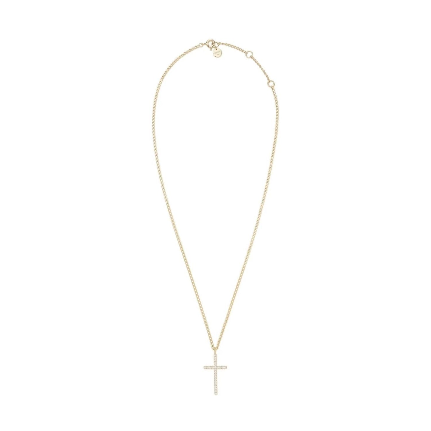 Eklexic - Women's Cz Cross Pendant Necklace