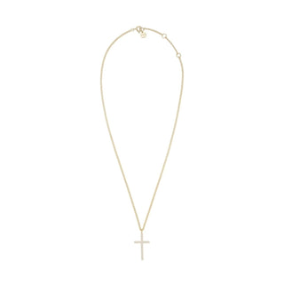 Eklexic - Colar com pingente de cruz Cz feminino