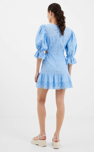 French Connection - Vestido curto recortado Cilla Broderie