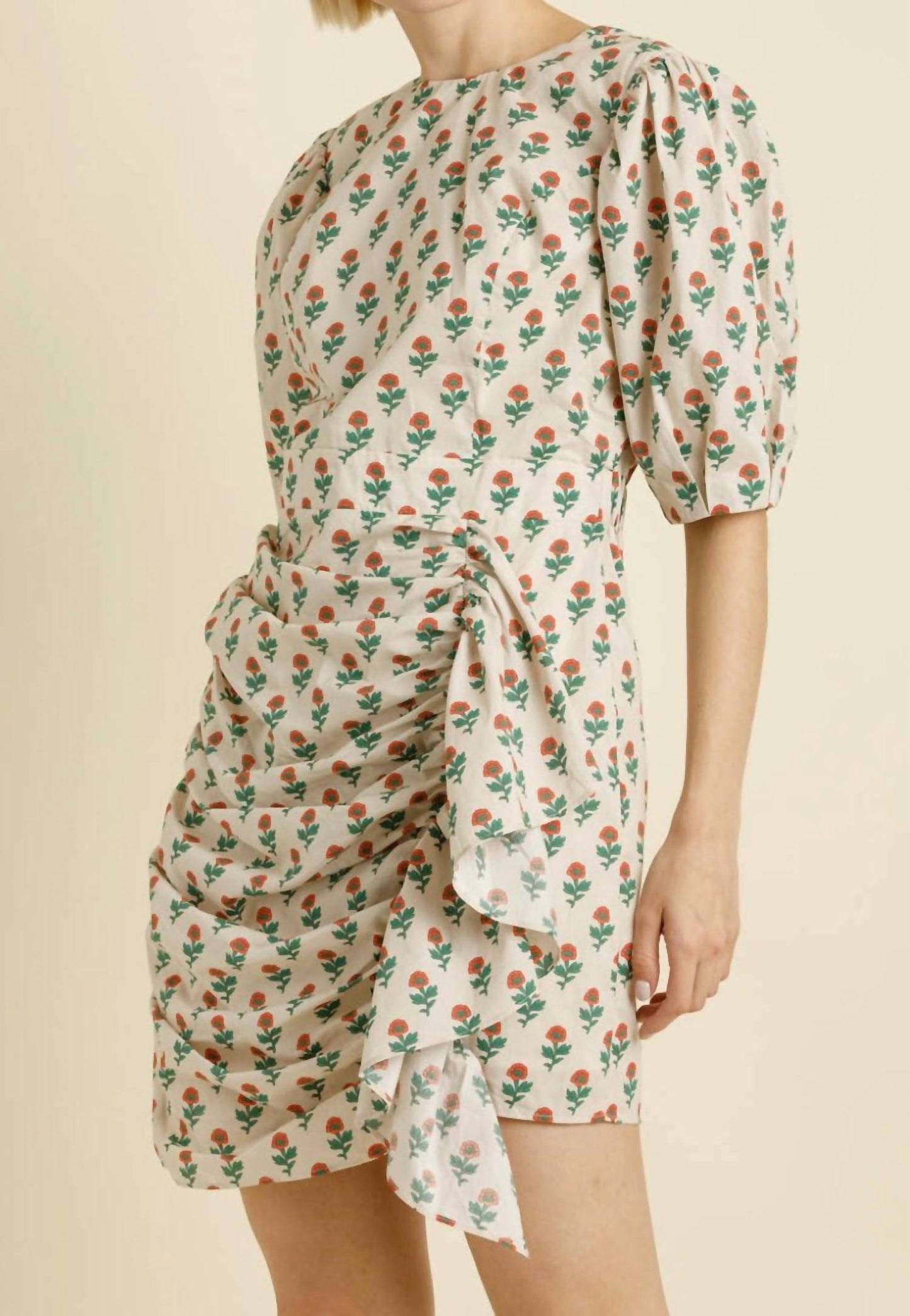 Aureum - Floral Sash Mini Dress