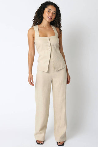 Olivaceous - Blair Linen Pants