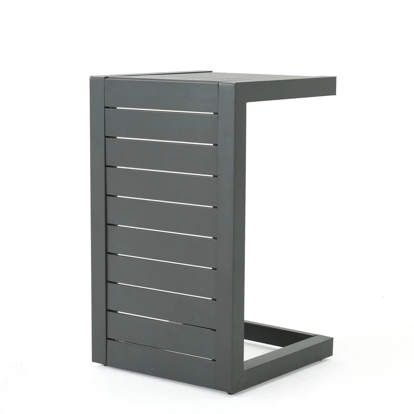 Aluminum Outdoor C-Shaped Side Table for Patio
