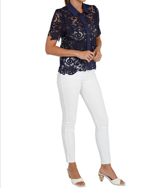 Love Token - Ainsley Short Sleeve Lace Blouse