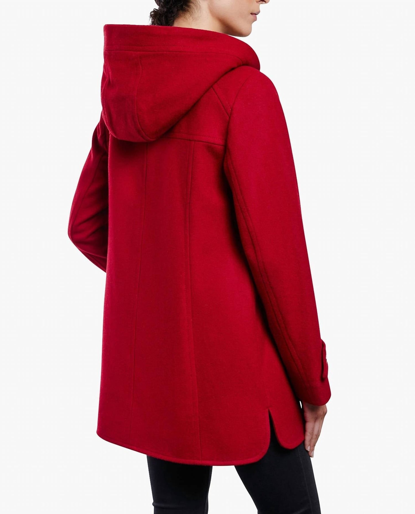 London Fog - Zip-front Sherpa Lined Hood 31" Wool Jacket