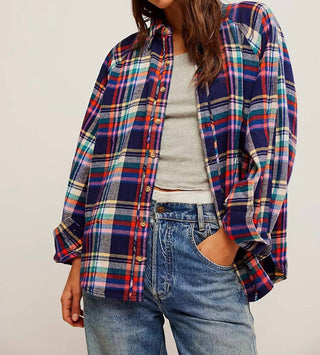 Free People - Girl Meets Boy Plaid Shirt