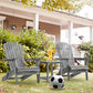 Classic Gray Cedar Wood Lounge Patio Chair Set of 2