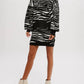 Bluivy - Wild At Heart Zebra Sweater Mini Skirt