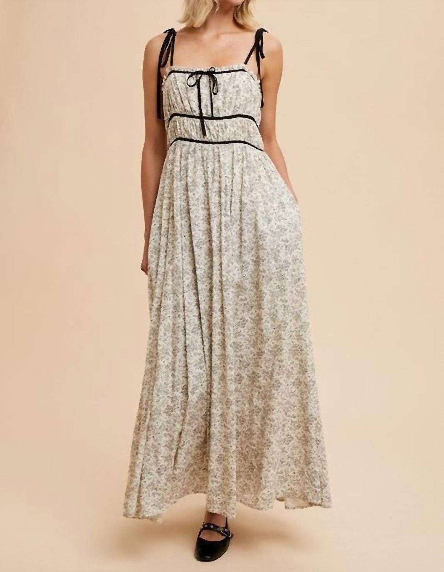 In-Loom - Vivian Contrast Trim Maxi Dress