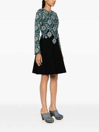Etro - Vestido de malha com padrão jacquard