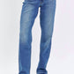 Judy Blue - Mid Rise Release Hem Dad Denim Jeans