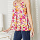 Double Take - Floral Ruffle Hem Top
