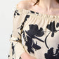 Joseph Ribkoff - Beige Floral Off The Shoulder Blouse