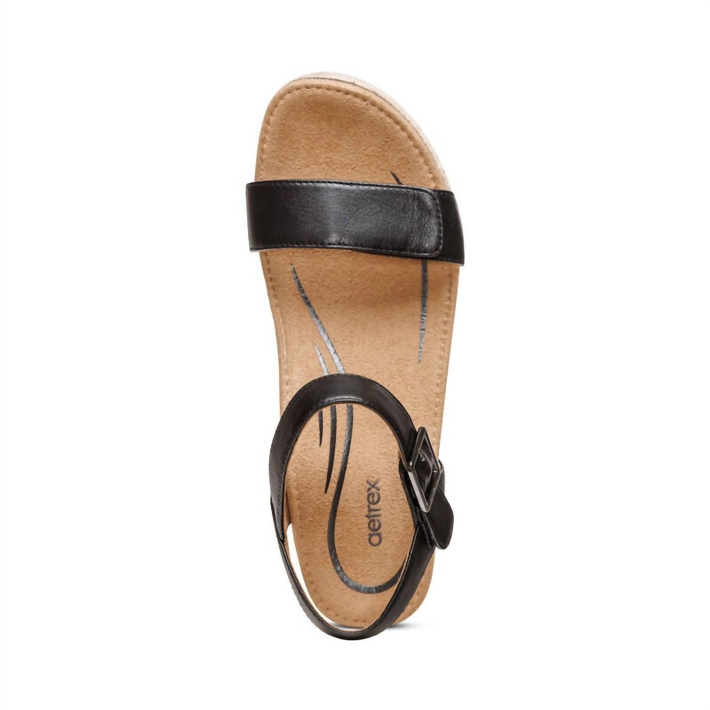 Aetrex - Women's Sydney Suede Wedge Sandals