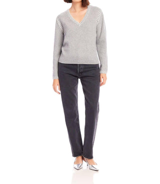 Quinze Vinte - Suéter com decote em V Ali Stitch