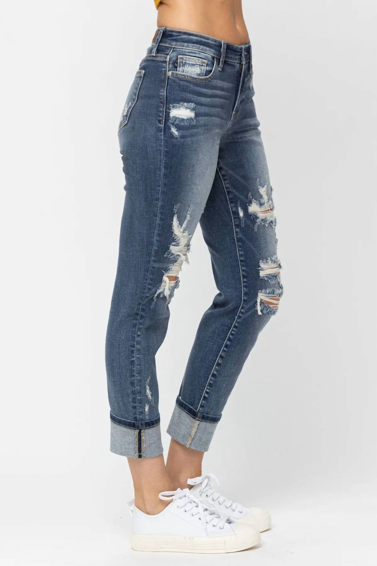 Judy Blue - Cuffed Destroy Boyfriend Jeans