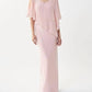 Joseph Ribkoff - Silky Knit Chiffon Layered Gown With Cape