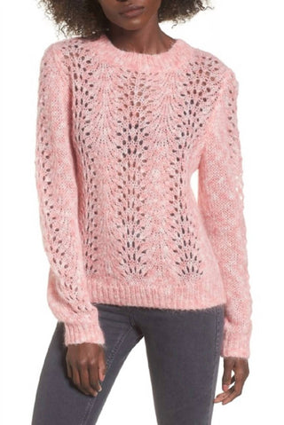 Topshop - Suéter de malha aberta de angorá em mohair com morango