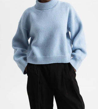 &amp;Daughter - Suéter Caragh Chunky Crop de gola alta