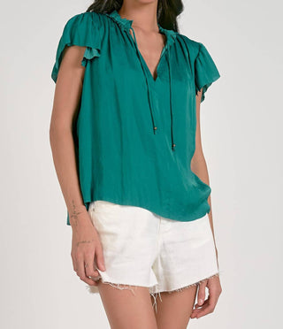 Elan - Ruffle Sleeve Top