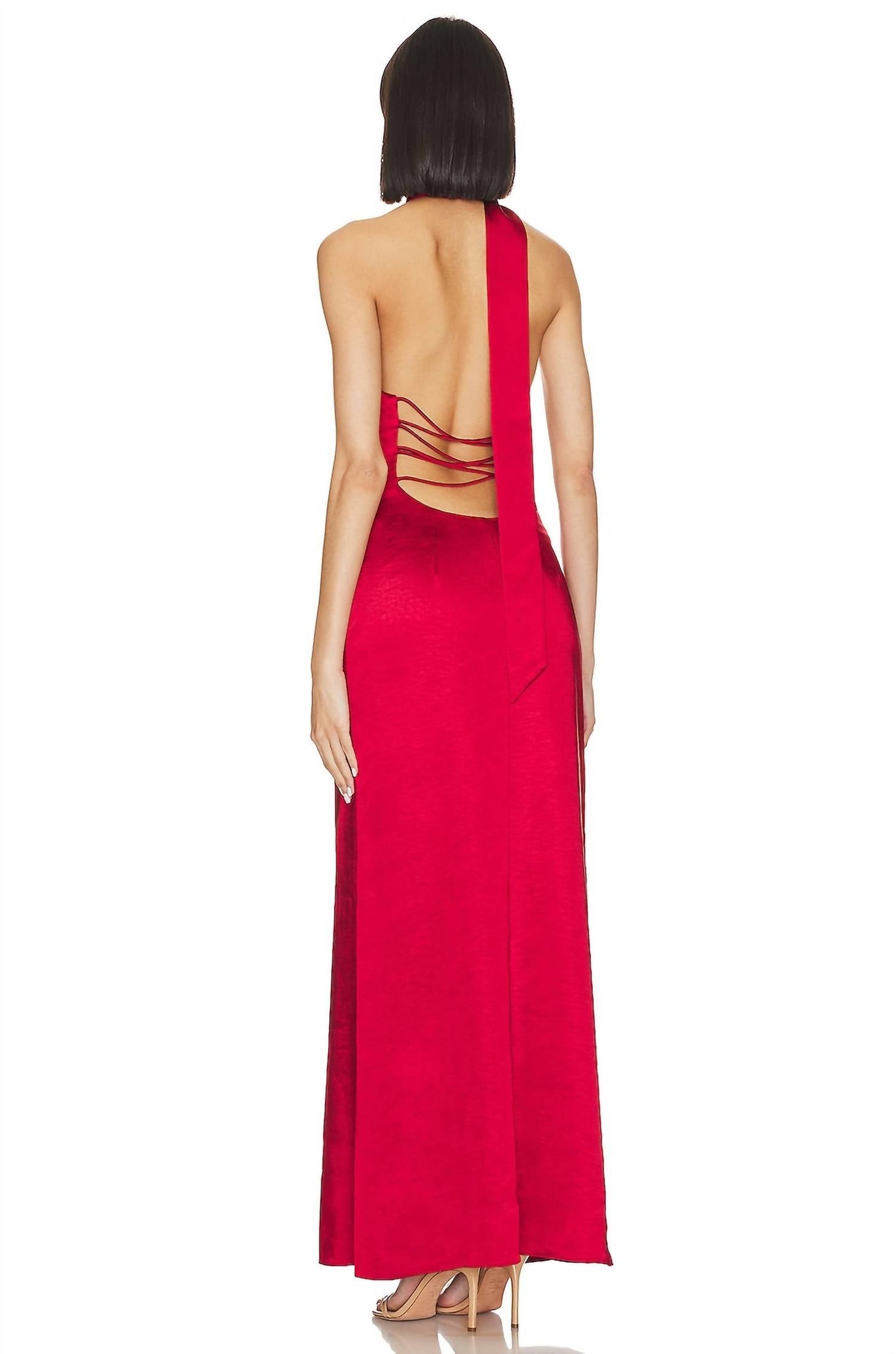 Lpa - RAVEENA HALTER SCARF MAXI DRESS