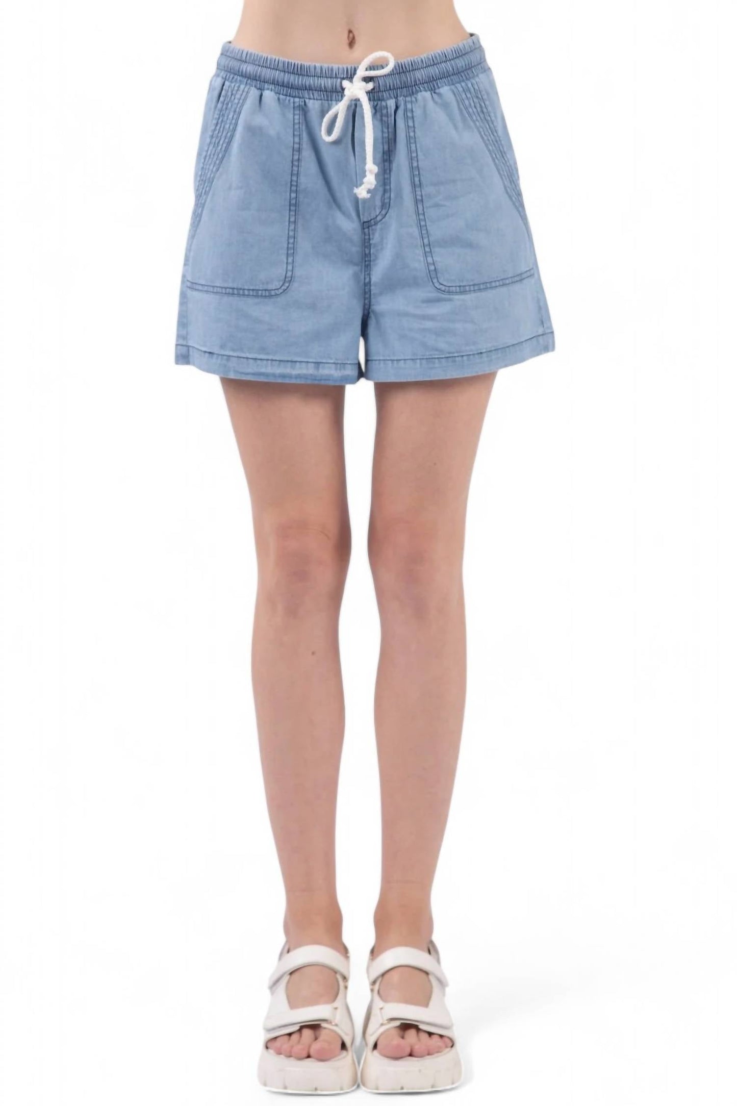 Very J - WASHED DRAWSTRING SHORT