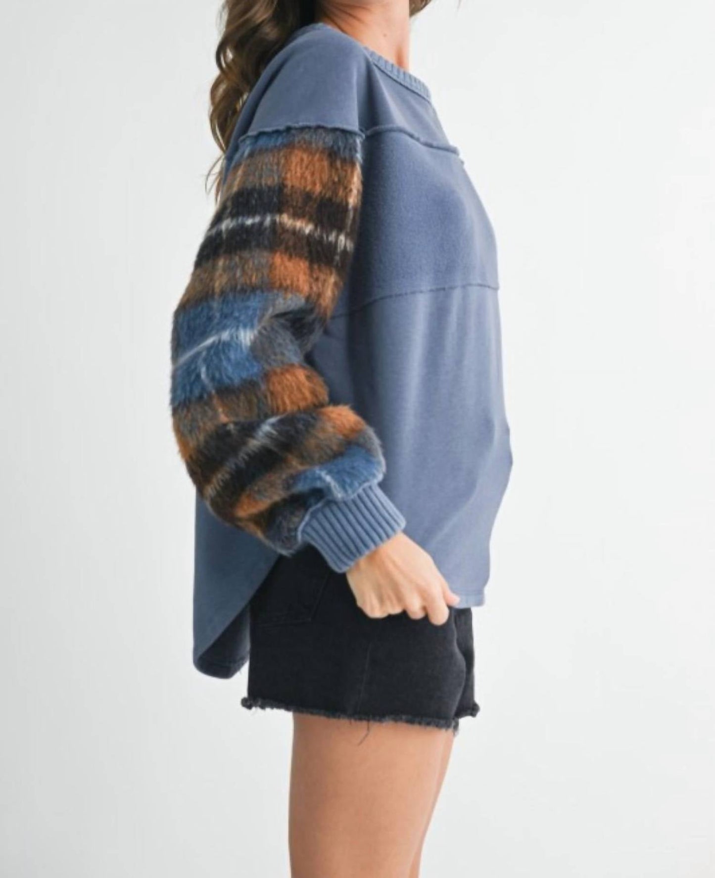 Amie & Co - MALVA PLAID PULLOVER