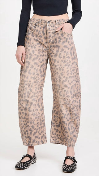 Free People - Calça Jeans Estampada Good Luck