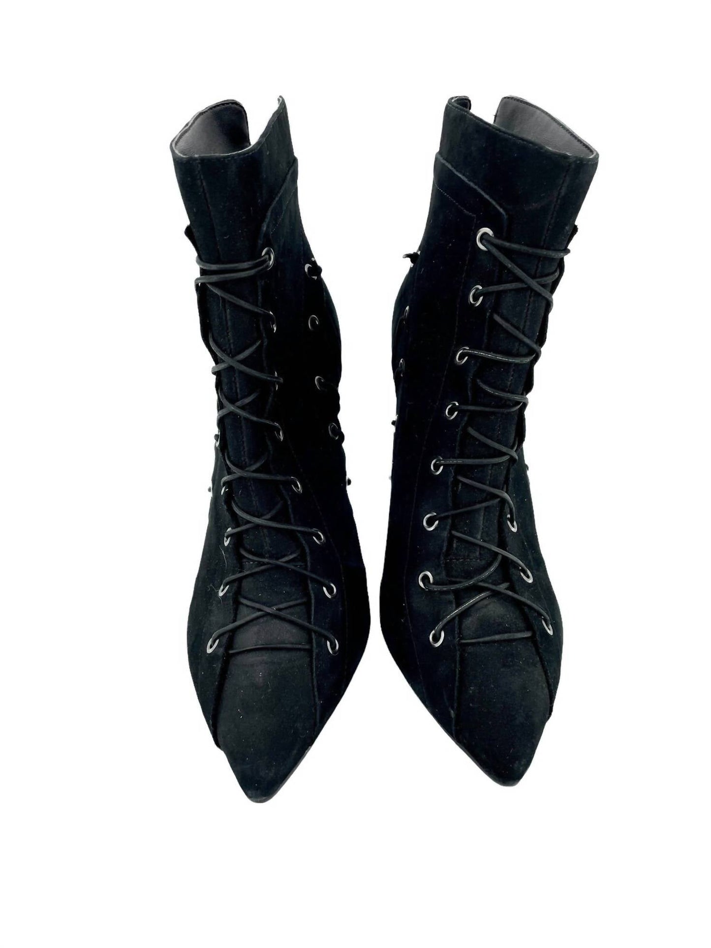 Catherine Malandrino - Women's Suede Leather Lace Up Ankle Booties